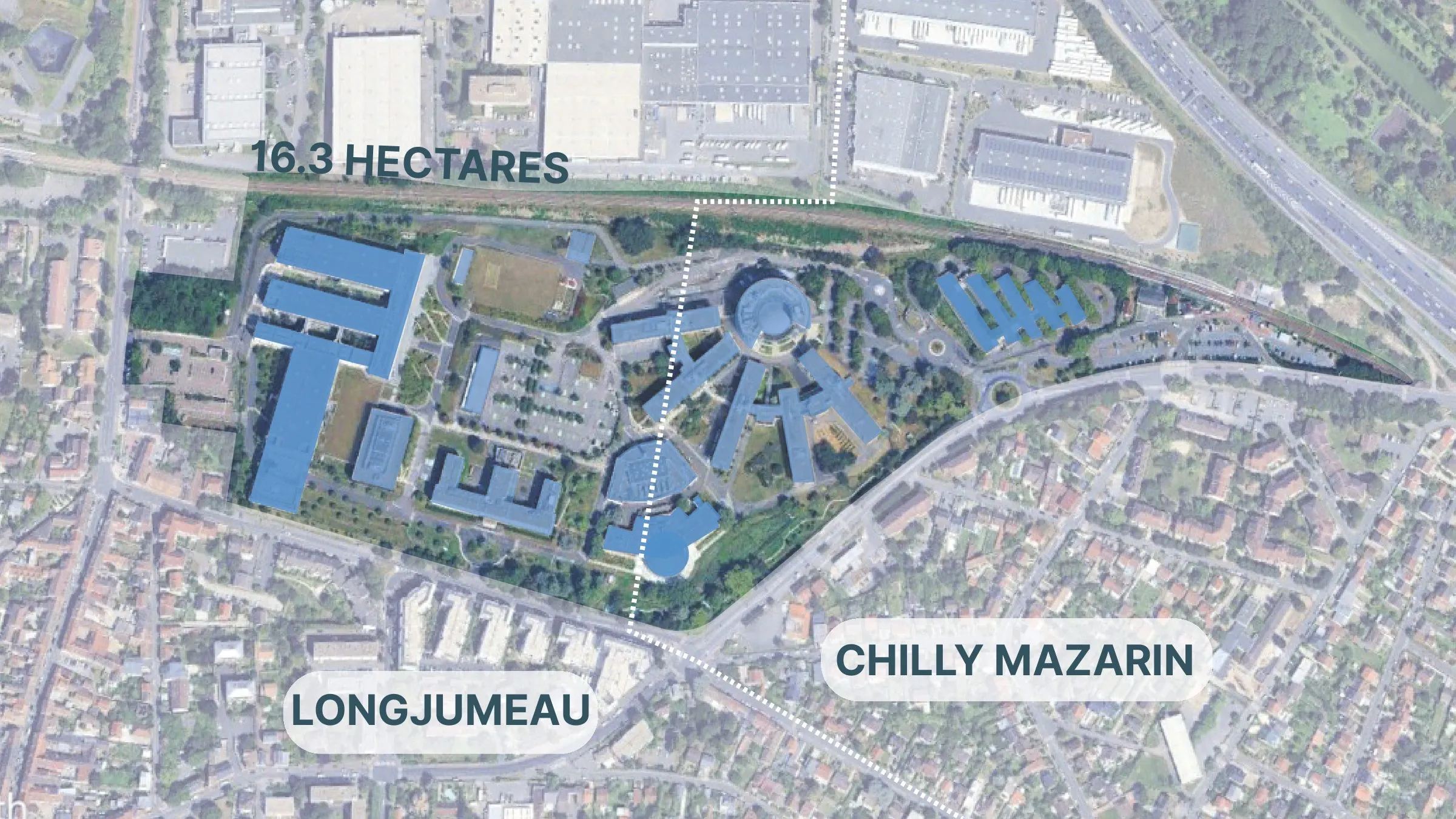 16.3 hectares · Chilly-Mazarin / Longjumeau